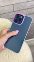 Luxury Transparent Metal Lens Protection Case Purple для iPhone